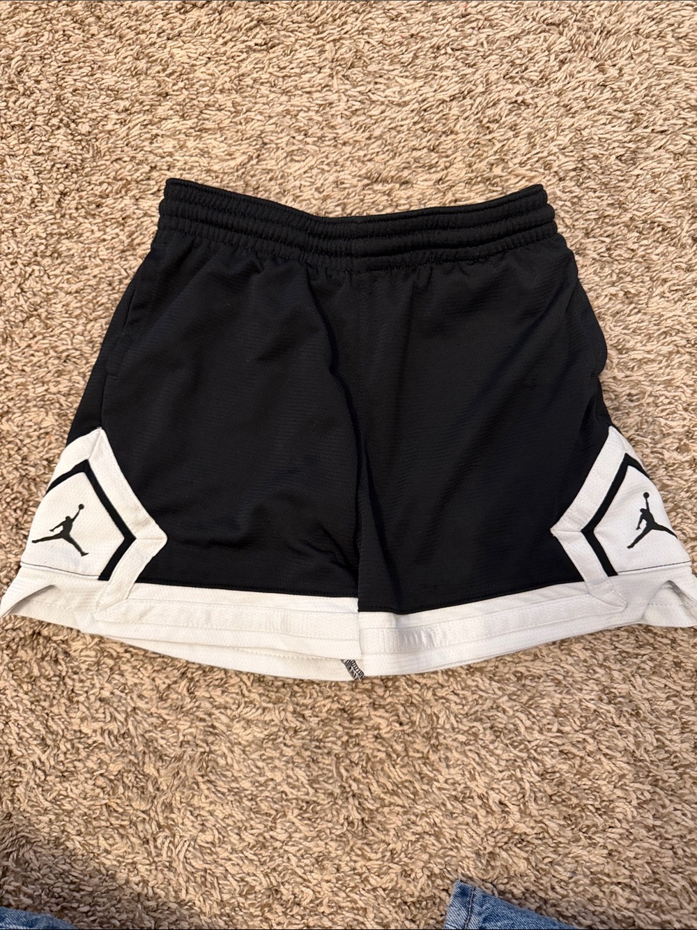 Jordan Black and White girls Athletic Shorts